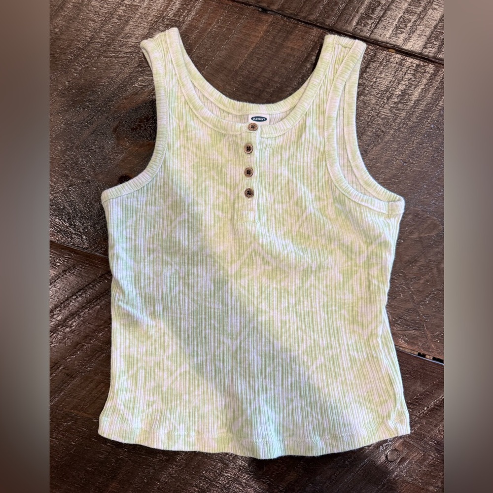 Old Navy Kids Ribbed Tank Top with Button Detail